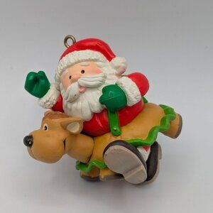 Carlton Cards Here Comes Santa Claus 1988 Vintage Christmas Ornament